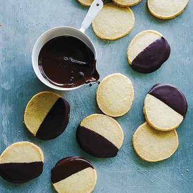 Chocolate-Dipped Orange Shortbread Recipe Image